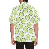 Cucumber slices pattern Men's All Over Print Hawaiian Shirt