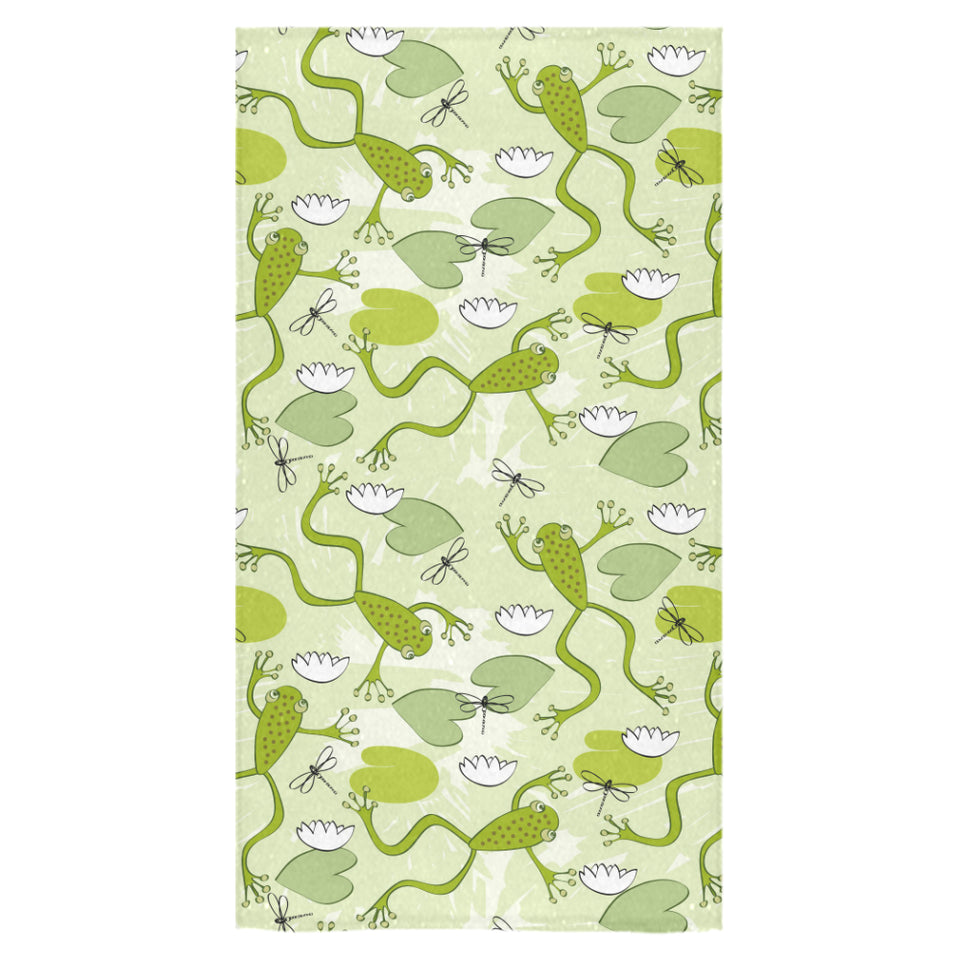 Cute frog dragonfly pattern Bath Towel