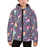 beautiful mermaid Fish jellyfish algae other marin Kids' Boys' Girls' Padded Hooded Jacket