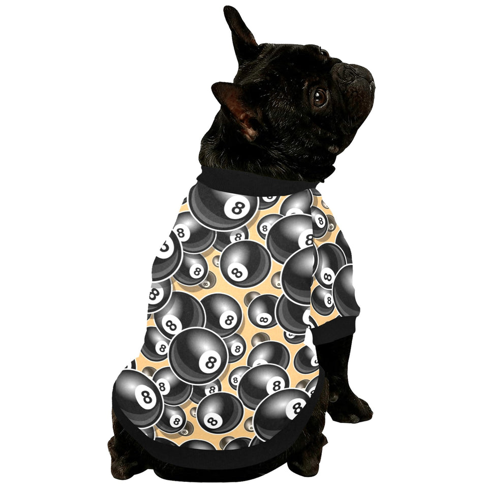 Billiard Ball Pattern Print Design 04 All Over Print Pet Dog Round Neck Fuzzy Shirt