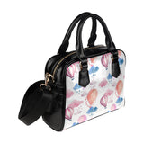 Watercolor air balloon cloud pattern Shoulder Handbag