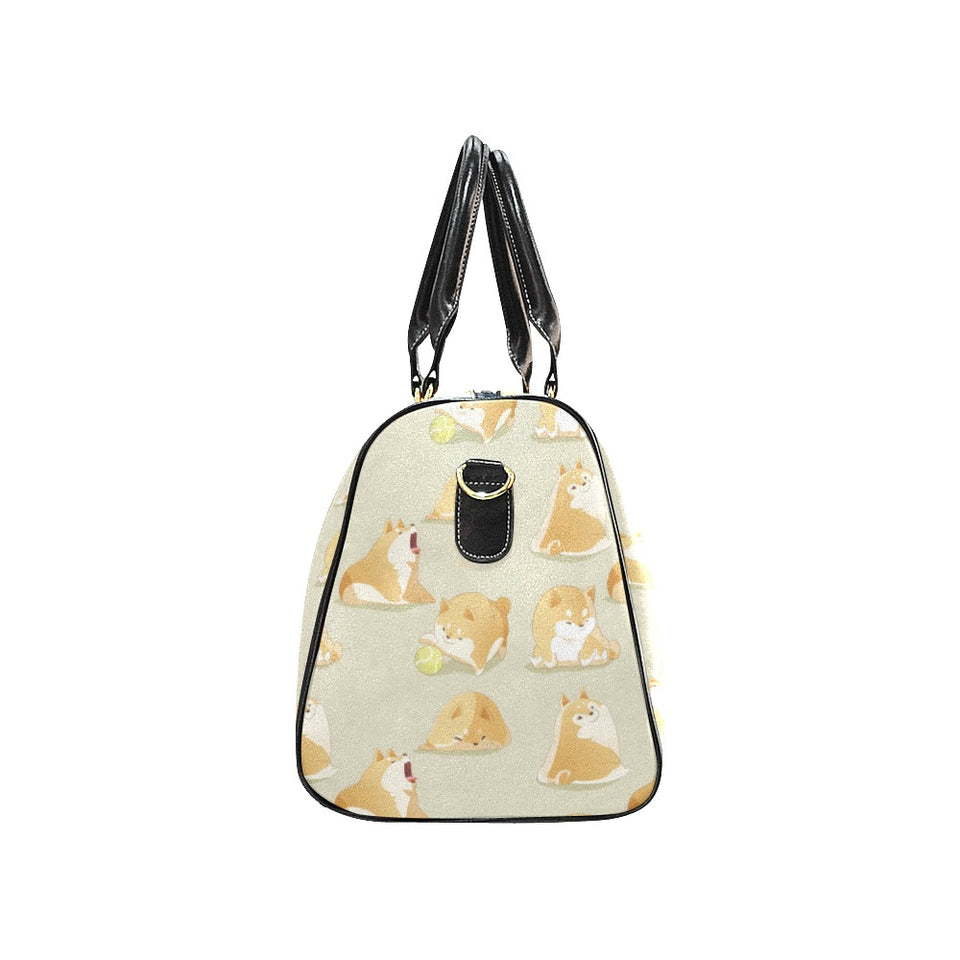 Cute fat shiba inu dog pattern Travel Bag