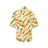 Carrot Pattern Print Design 01 Women's All Over Print Hawaiian Shirt