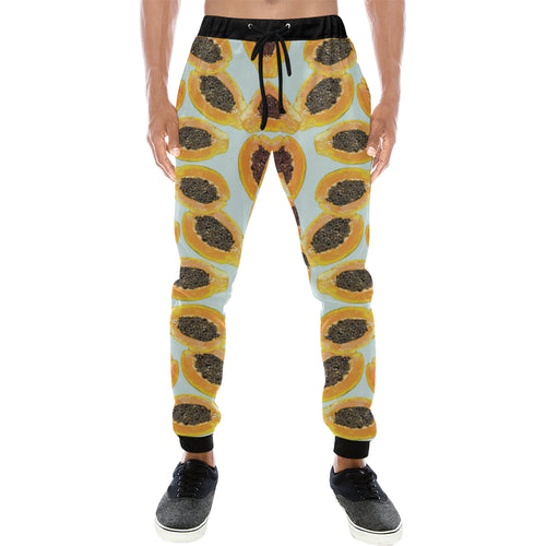 Watercolor papaya pattern Unisex Casual Sweatpants
