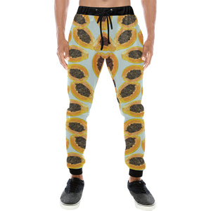 Watercolor papaya pattern Unisex Casual Sweatpants