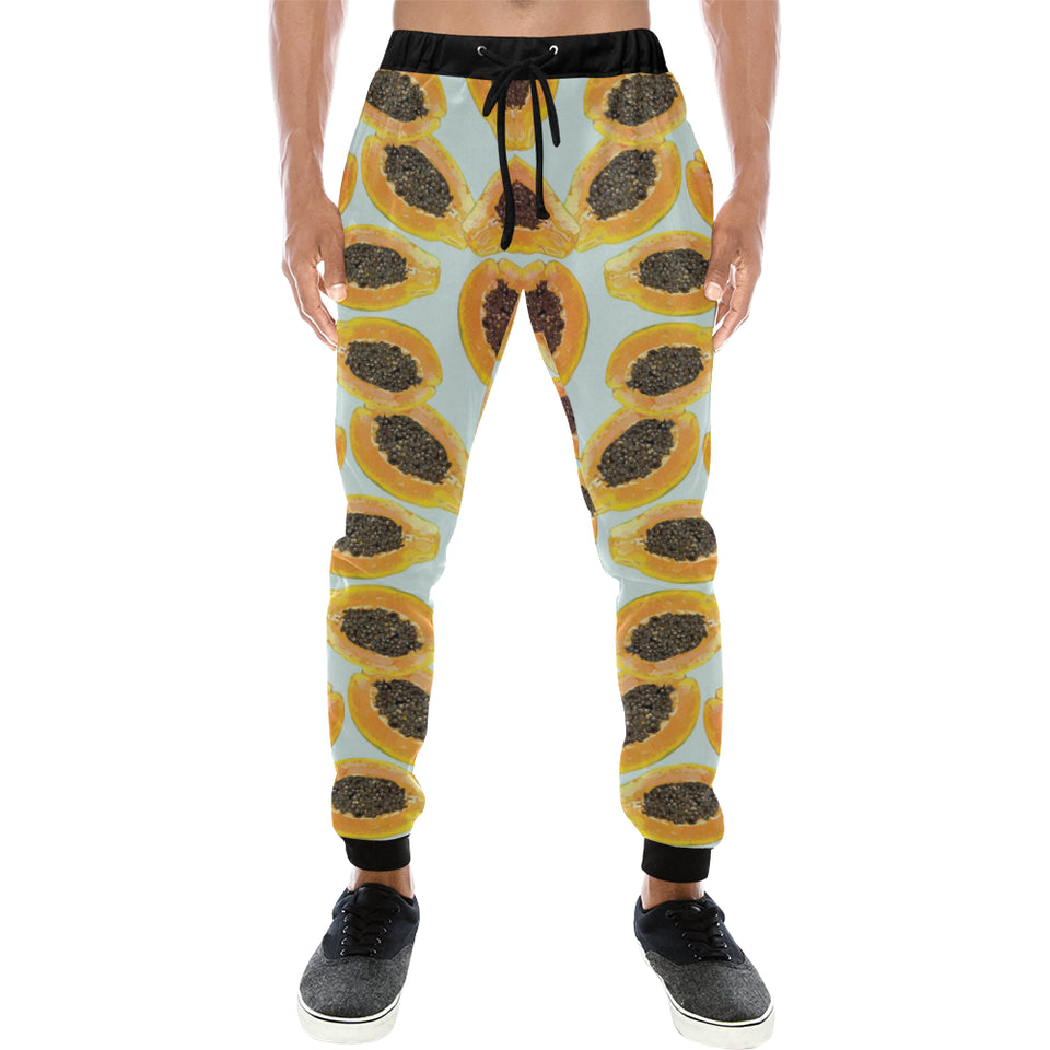 Watercolor papaya pattern Unisex Casual Sweatpants