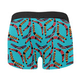 Boomerang Australian aboriginal ornament blue back Men's All Over Print Boxer Briefs Men's Underwear