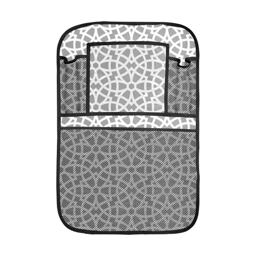 arabic gray pattern Car Seat Back Organizer