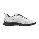 Spider web cobweb pattern white background Men's Sneaker Shoes