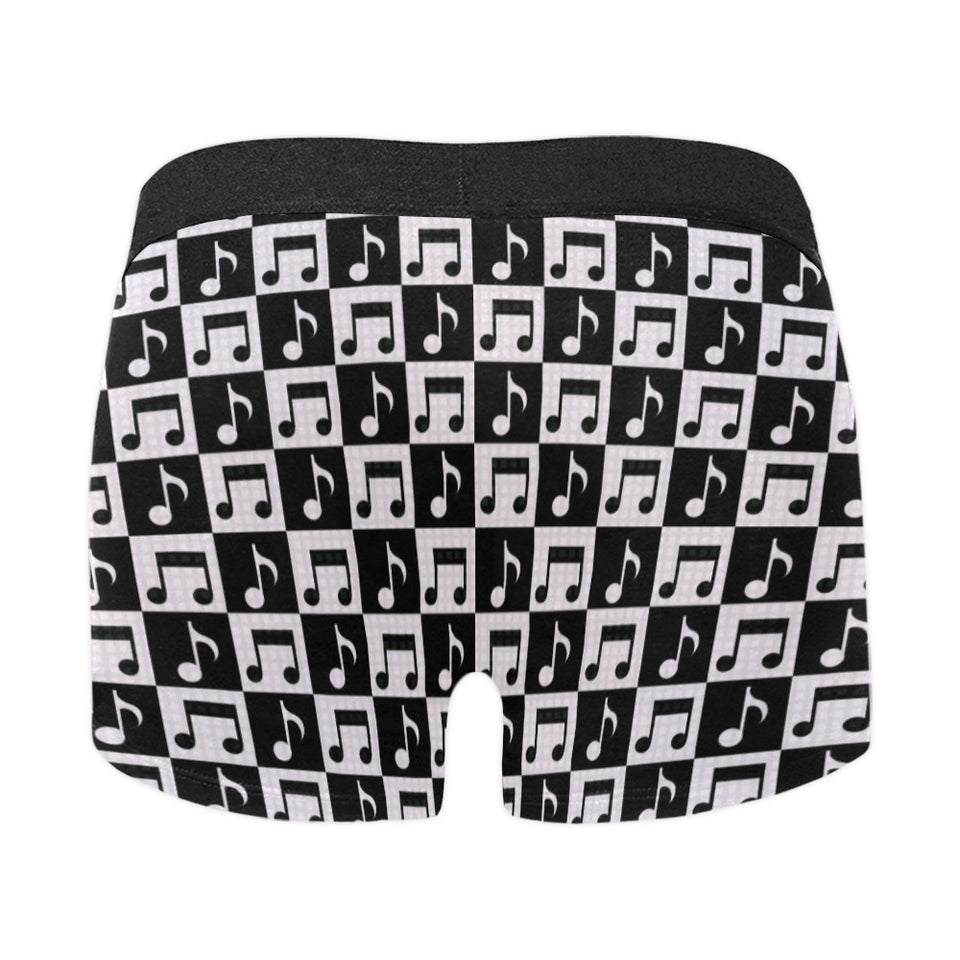 Music Notes Pattern Print Design 01 Men's All Over Print Boxer Briefs Men's Underwear
