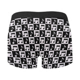 Music Notes Pattern Print Design 01 Men's All Over Print Boxer Briefs Men's Underwear