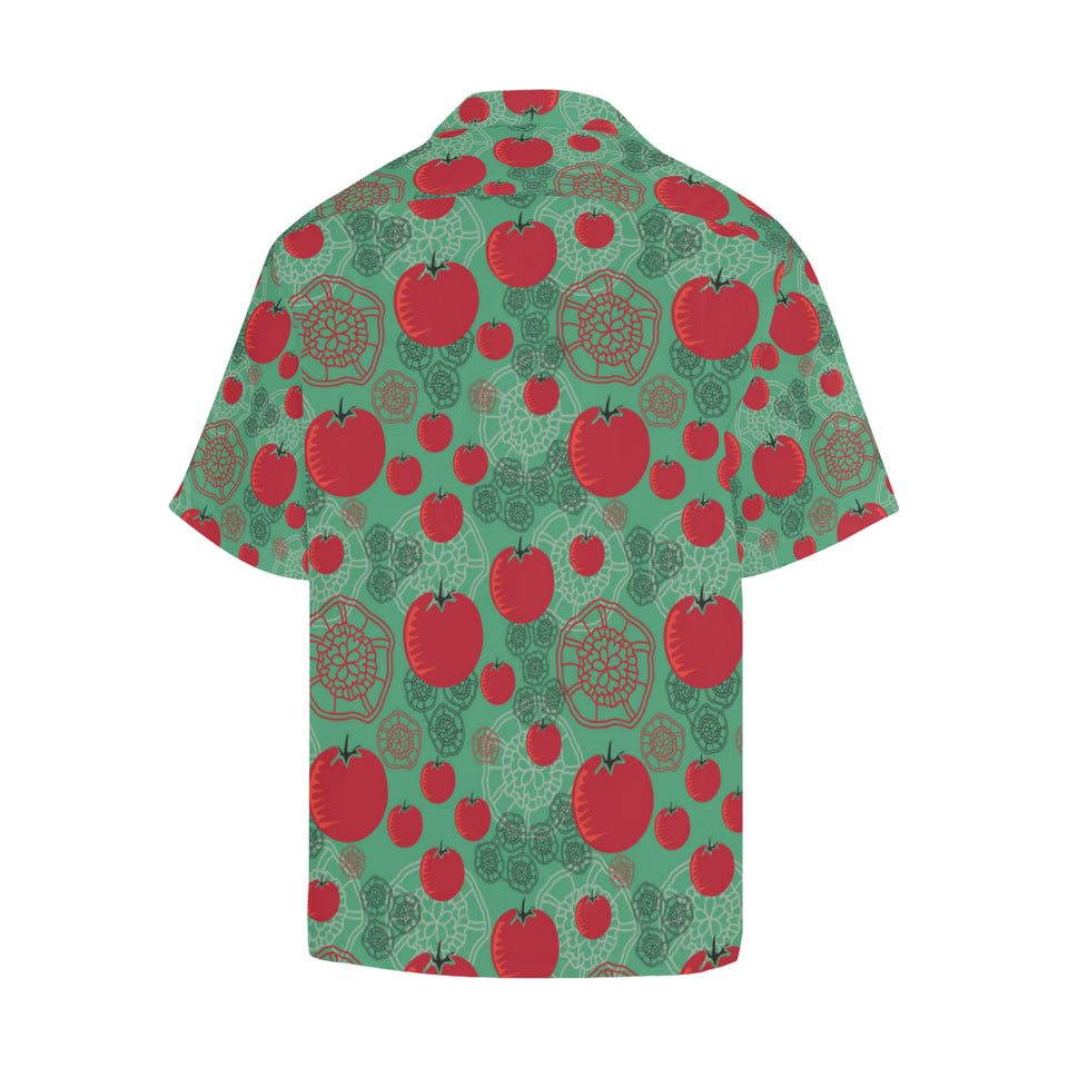 Tomato design pattern Men's All Over Print Hawaiian Shirt