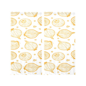 hand drawn onion pattern Gauze Curtain