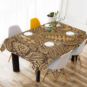 cacao beans tribal polynesian pattern background Tablecloth