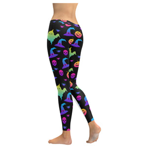 Colorful halloween background Women's Legging Fulfilled In US