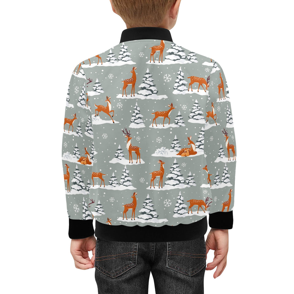 Beautiful deers Winter Christmas Kids' Boys' Girls' Bomber Jacket
