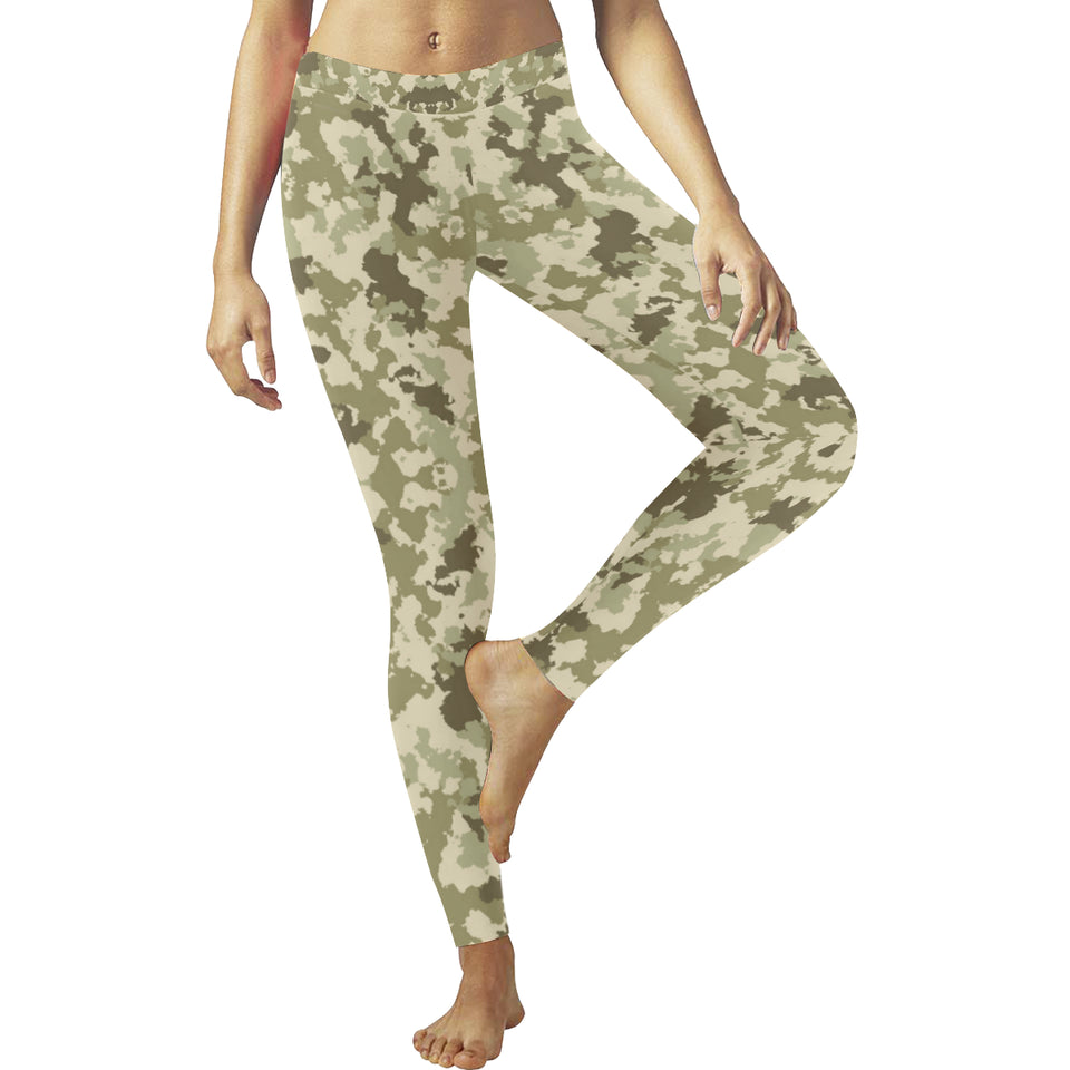 Light Green camouflage pattern Women's Legging Fulfilled In US