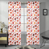 Colorful Maple Leaf pattern Gauze Curtain