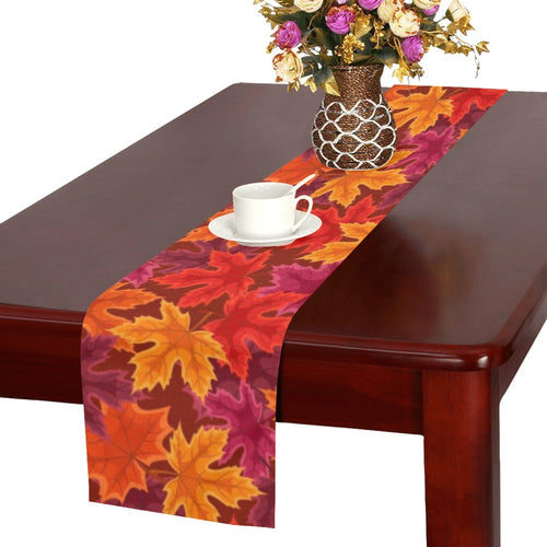 Autumn maple leaf pattern Table Runner