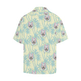 French bulldog hawaii blackground Men's All Over Print Hawaiian Shirt