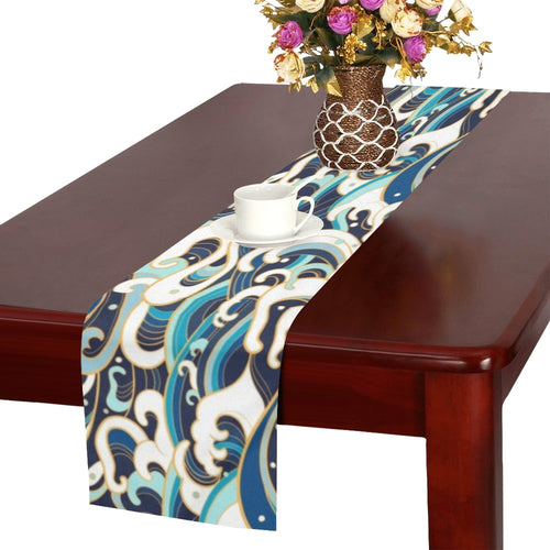 Japanese wave pattern Table Runner