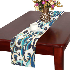 Japanese wave pattern Table Runner