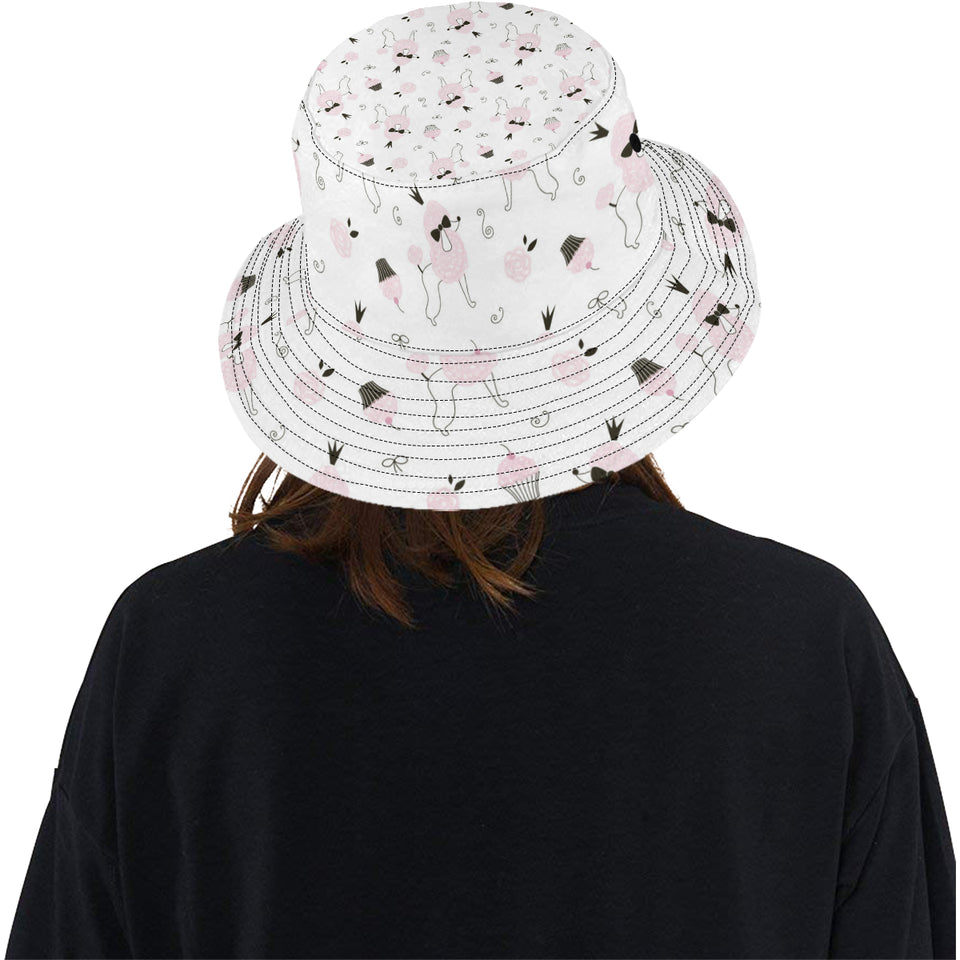 Poodle dog rose cake pattern Unisex Bucket Hat