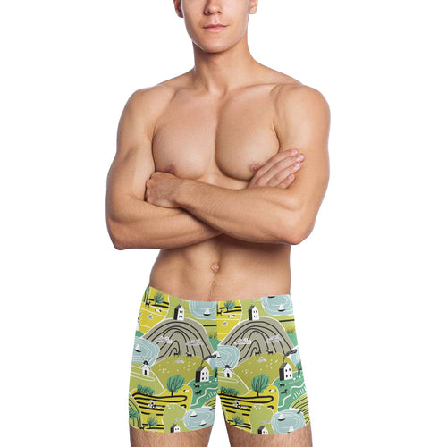 Hand drawn windmill pattern Men's Swimming Trunks