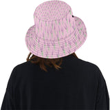 Lavender pattern pink background Unisex Bucket Hat