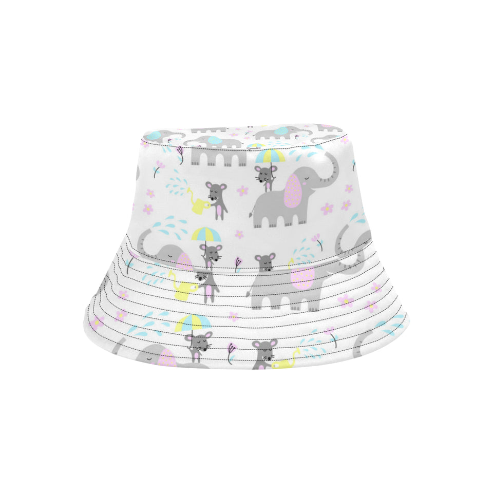 Cute elephant mouse pattern Unisex Bucket Hat
