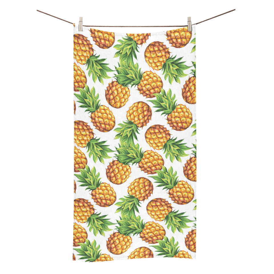 Pineapples design pattern Bath Towel