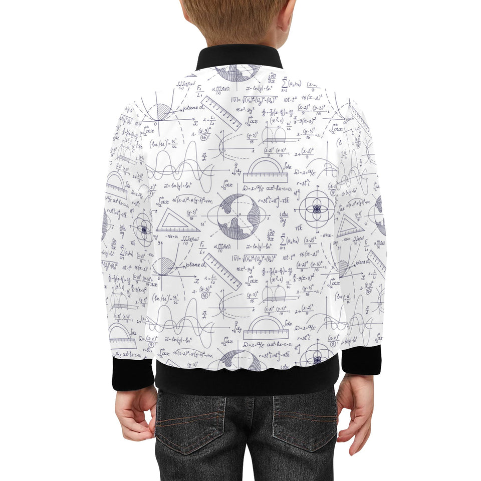 Math Pattern Print Design 03 Kids' Boys' Girls' Bomber Jacket