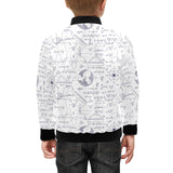 Math Pattern Print Design 03 Kids' Boys' Girls' Bomber Jacket