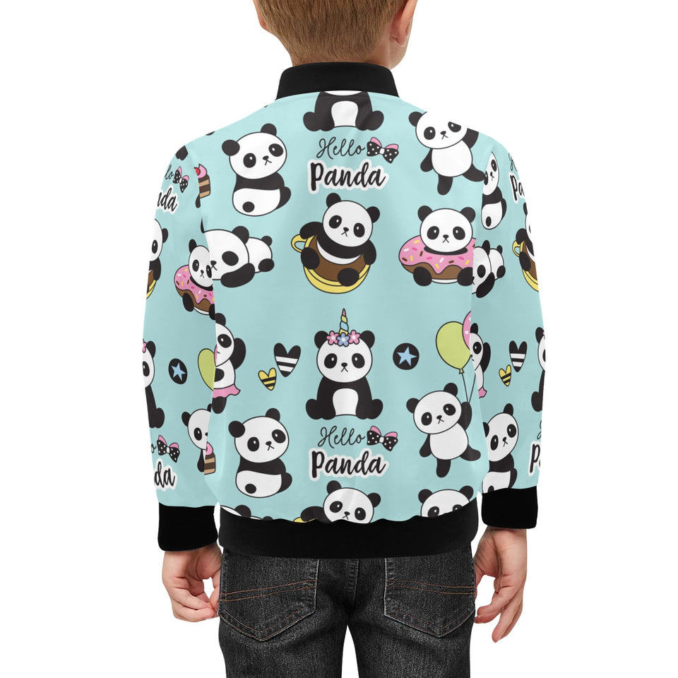 Cute baby panda pattern Kids' Boys' Girls' Bomber Jacket