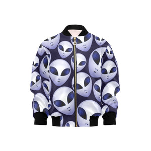 Alien Pattern Print Design 01 Kids' Boys' Girls' Bomber Jacket