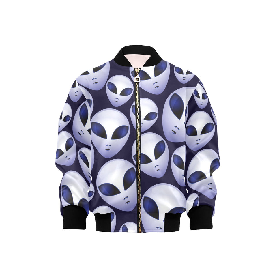 Alien Pattern Print Design 01 Kids' Boys' Girls' Bomber Jacket