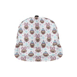 Cute pug hat rabbit costume pattern All Over Print Snapback Cap