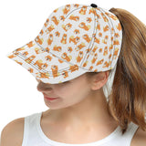 Brown pomeranian pattern All Over Print Snapback Cap