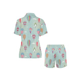 Hot Air Balloon design Pattern Women's V-Neck Short Pajama Set
