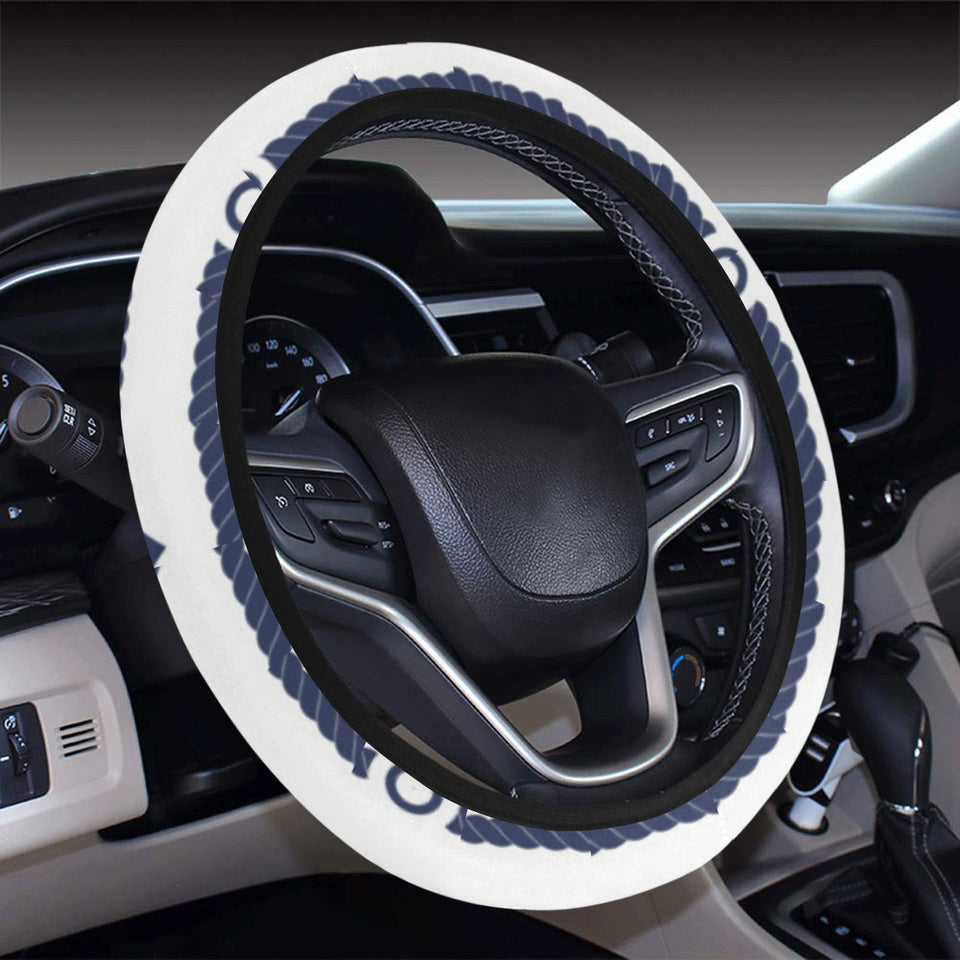 Anchor rope nautical  pattern Car Steering Wheel Cover