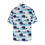 polar bear winter snow pattern Men's All Over Print Hawaiian Shirt