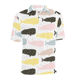 Whale dot pattern Men's All Over Print Polo Shirt
