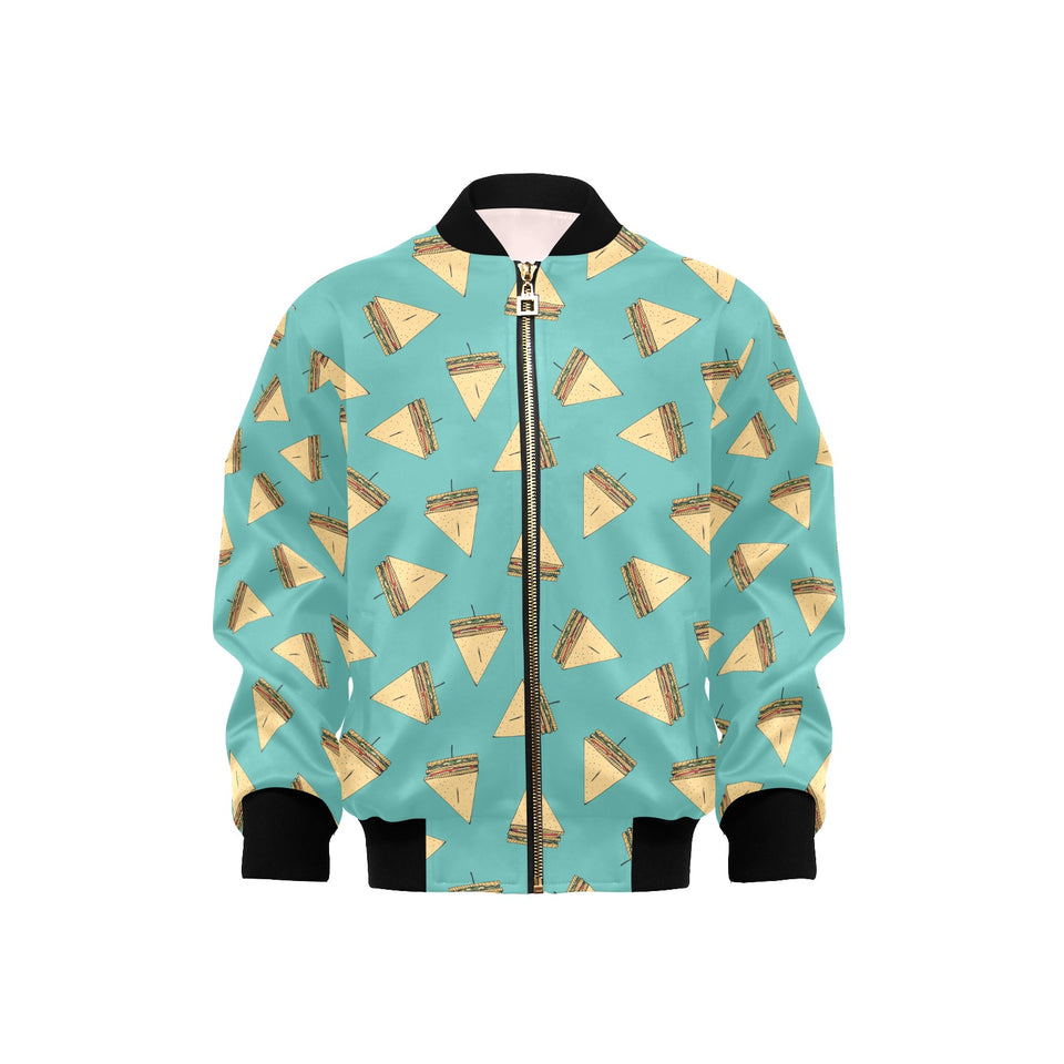 Sandwich Pattern Print Design 03 Kids' Boys' Girls' Bomber Jacket
