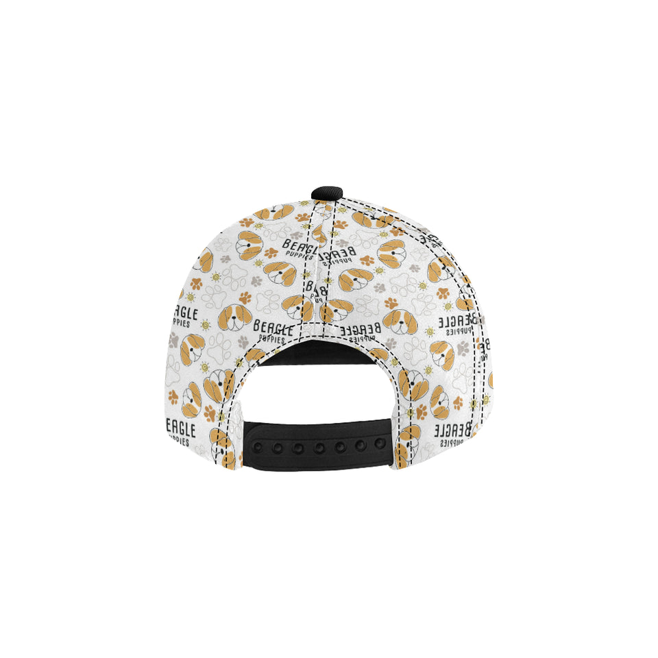 Cute beagle dog pattern background All Over Print Snapback Cap