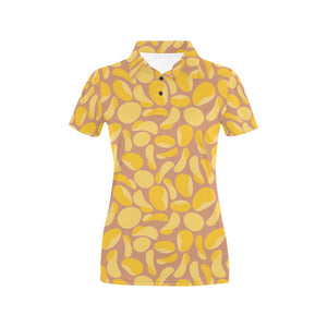 Potato Chips Pattern Print Design 01 Women's All Over Print Polo Shirt