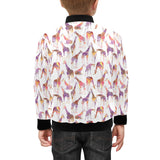 Giraffe Pattern Print Design 02 Kids' Boys' Girls' Bomber Jacket