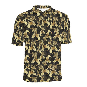 Goldfish Pattern Print Design 01 Men's All Over Print Polo Shirt