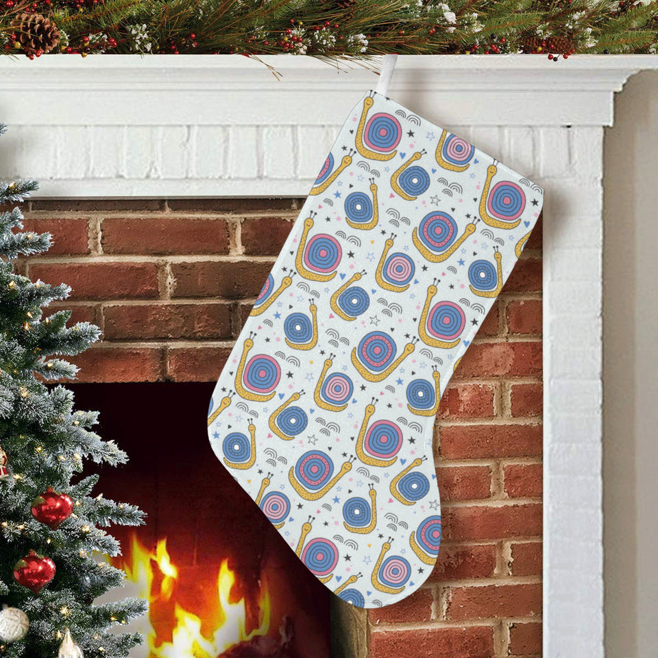 Snail Pattern Print Design 05 Christmas Stocking