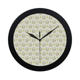Cute cartoon frog baby pattern Elegant Black Wall Clock