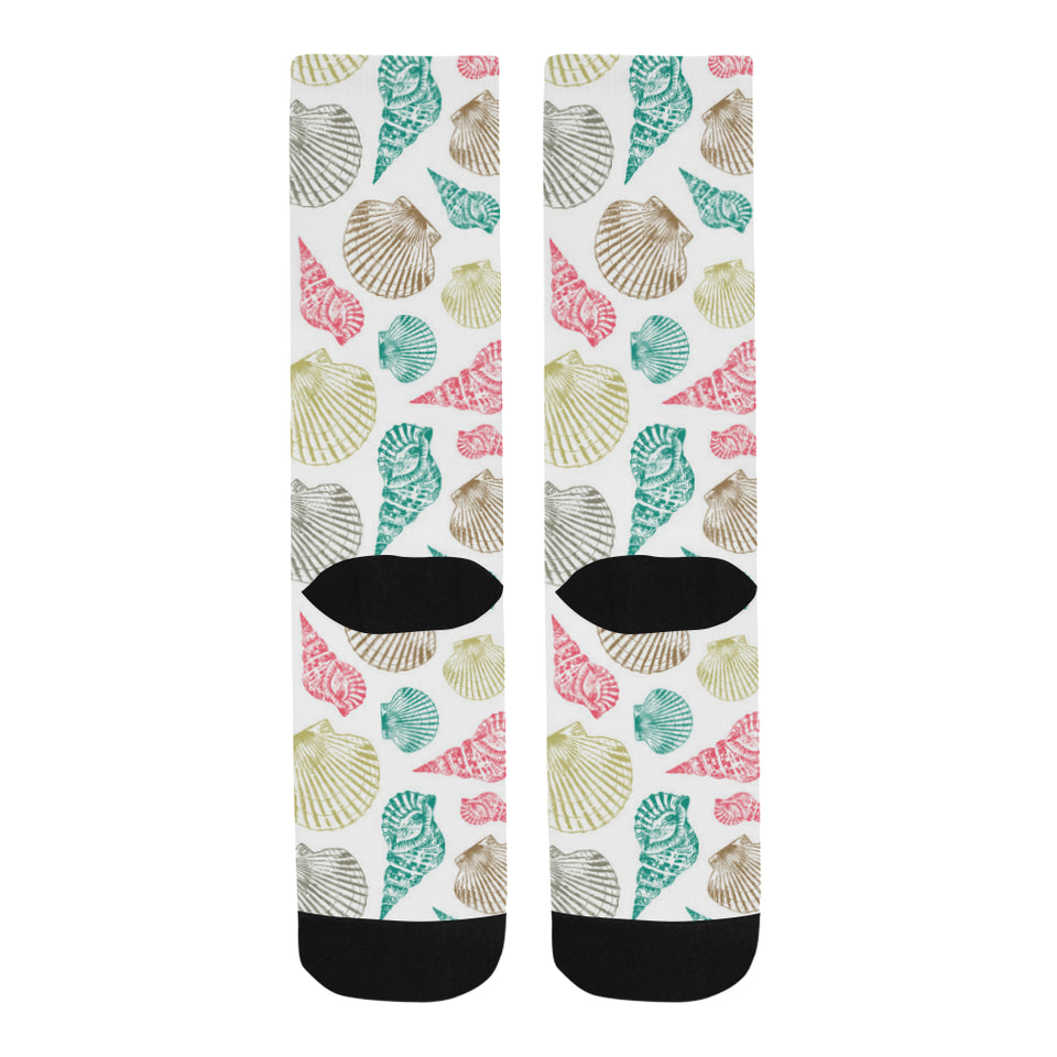 Colorful shell pattern Crew Socks